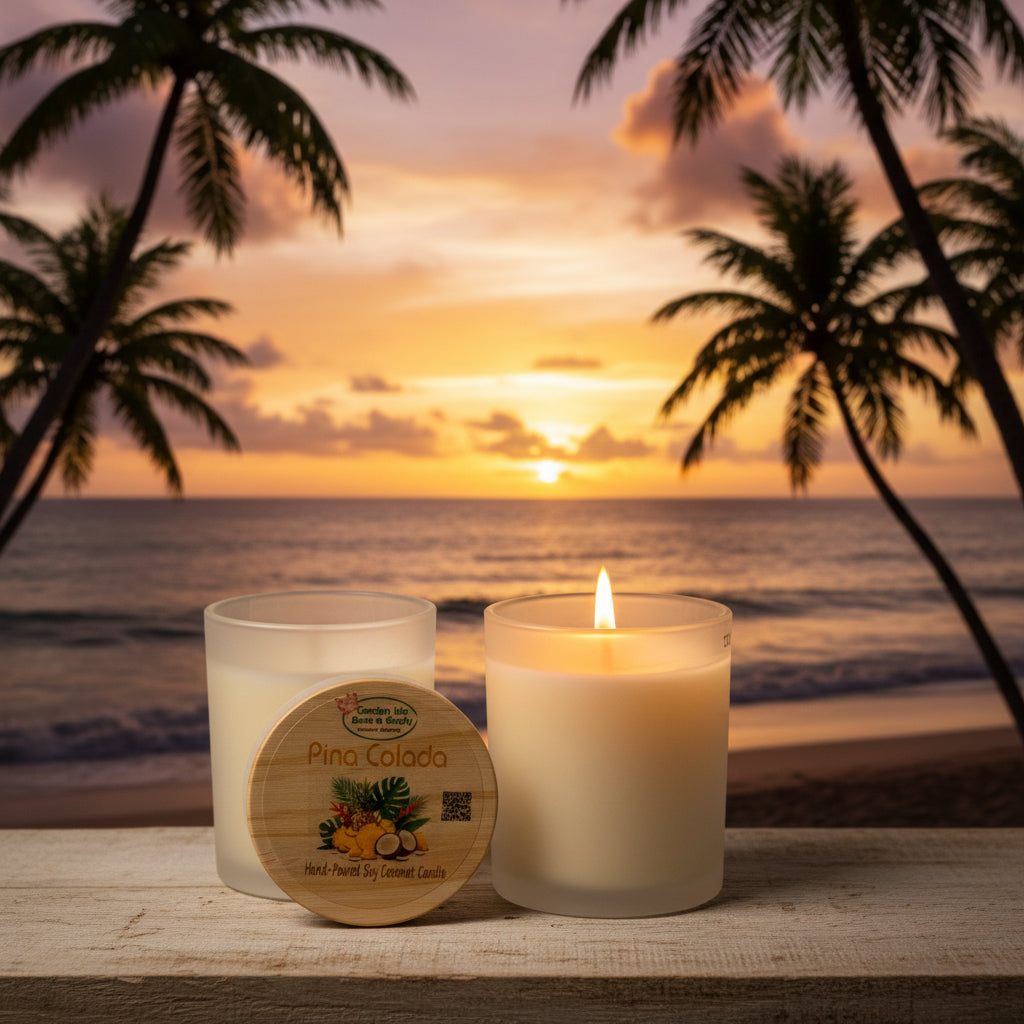 Hand Poured Soy Coconut Candle | Essential Oil & Premium Fragrance Blend