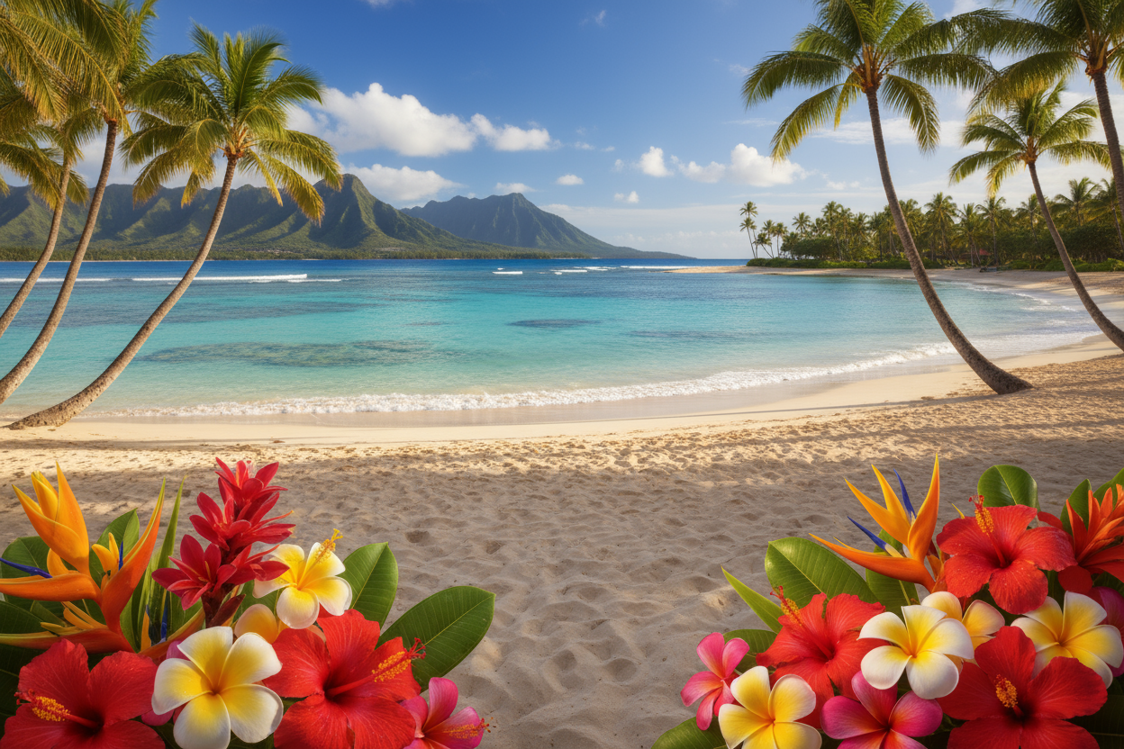 tropical beachy hawaii